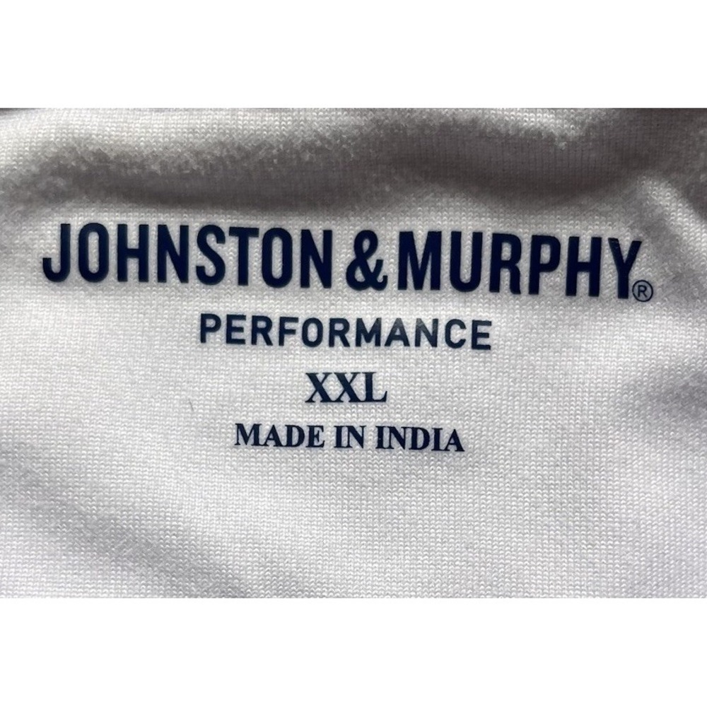 Johnston & Murphy Men's Performance Golf Polo Shirt 2XL Geometric Pattern EUC - Picture 3 of 7